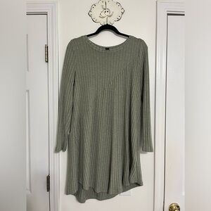 Olive green ribbed dress SIZE 4/Small